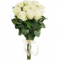 Букет из 11 белых роз Эквадор 80 см